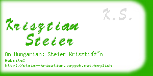 krisztian steier business card